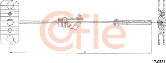 Cofle 17.0581 - Cavo comando, Freno stazionamento autozon.pro