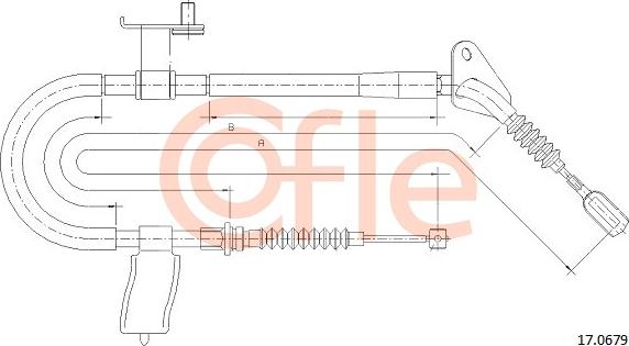Cofle 17.0679 - Cavo comando, Freno stazionamento autozon.pro