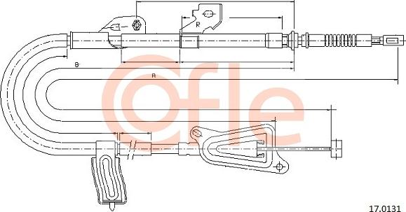 Cofle 17.0131 - Cavo comando, Freno stazionamento autozon.pro