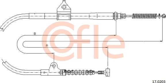 Cofle 17.0203 - Cavo comando, Freno stazionamento autozon.pro