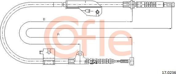 Cofle 17.0236 - Cavo comando, Freno stazionamento autozon.pro