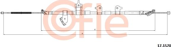 Cofle 17.1570 - Cavo comando, Freno stazionamento autozon.pro