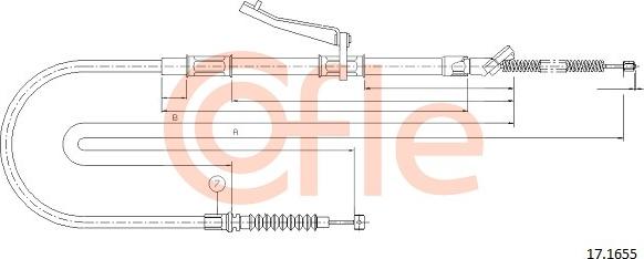 Cofle 17.1655 - Cavo comando, Freno stazionamento autozon.pro