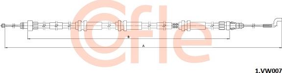 Cofle 92.1.VK007 - Cavo comando, Freno stazionamento autozon.pro
