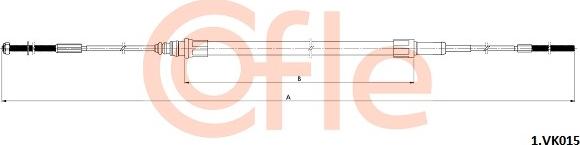 Cofle 1.VK015 - Cavo comando, Freno stazionamento autozon.pro