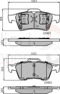 Comline ADB0946 - Kit pastiglie freno, Freno a disco autozon.pro