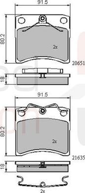 Comline ADB0953 - Kit pastiglie freno, Freno a disco autozon.pro