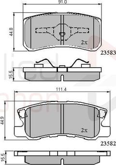 Comline ADB0905 - Kit pastiglie freno, Freno a disco autozon.pro