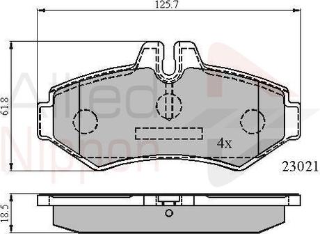 Comline ADB0914 - Kit pastiglie freno, Freno a disco autozon.pro