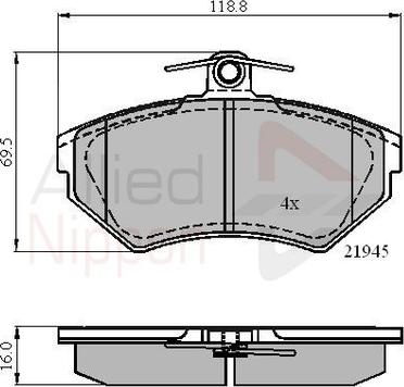 Comline ADB0989 - Kit pastiglie freno, Freno a disco autozon.pro