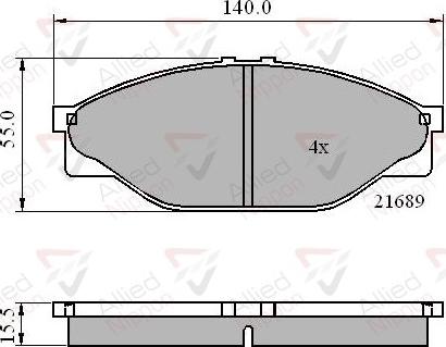 ACDelco 171-1151 - Kit pastiglie freno, Freno a disco autozon.pro