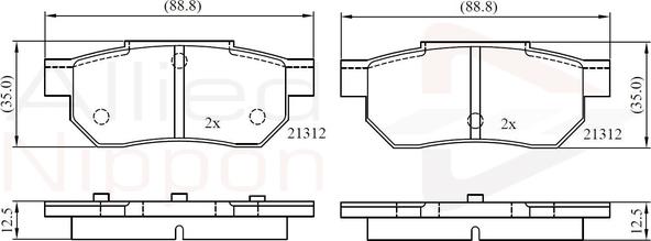 Comline ADB0460 - Kit pastiglie freno, Freno a disco autozon.pro