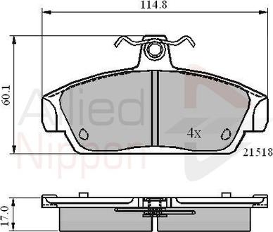 Comline ADB0467 - Kit pastiglie freno, Freno a disco autozon.pro