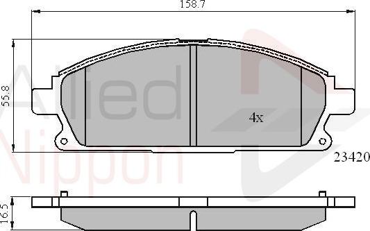 Comline ADB0591 - Kit pastiglie freno, Freno a disco autozon.pro