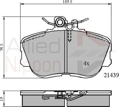 Comline ADB0503 - Kit pastiglie freno, Freno a disco autozon.pro