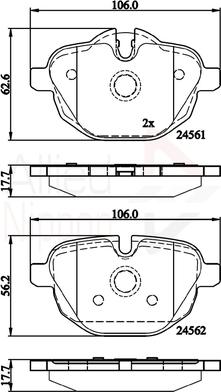 Comline ADB06092 - Kit pastiglie freno, Freno a disco autozon.pro