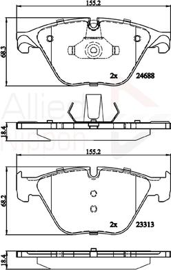 Comline ADB06097 - Kit pastiglie freno, Freno a disco autozon.pro