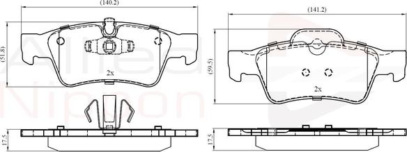 Comline ADB06059 - Kit pastiglie freno, Freno a disco autozon.pro