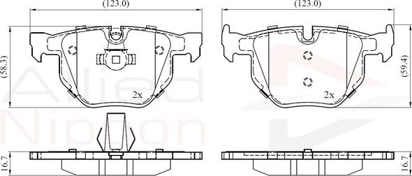 Comline ADB06001 - Kit pastiglie freno, Freno a disco autozon.pro