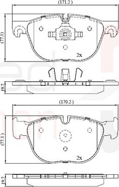 Comline ADB06003 - Kit pastiglie freno, Freno a disco autozon.pro