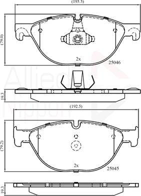 Comline ADB06017 - Kit pastiglie freno, Freno a disco autozon.pro