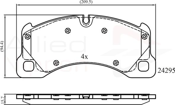 Comline ADB06039 - Kit pastiglie freno, Freno a disco autozon.pro