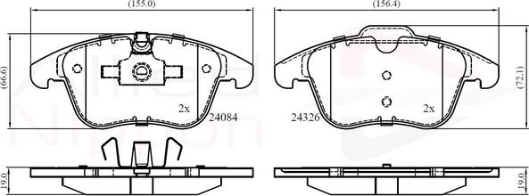 Comline ADB06036 - Kit pastiglie freno, Freno a disco autozon.pro