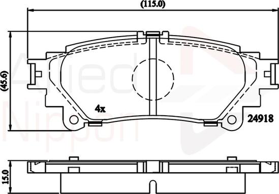 Comline ADB06078 - Kit pastiglie freno, Freno a disco autozon.pro