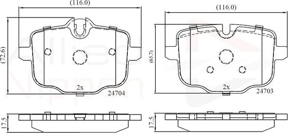 Comline ADB06072 - Kit pastiglie freno, Freno a disco autozon.pro