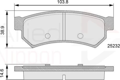 Comline ADB06100 - Kit pastiglie freno, Freno a disco autozon.pro