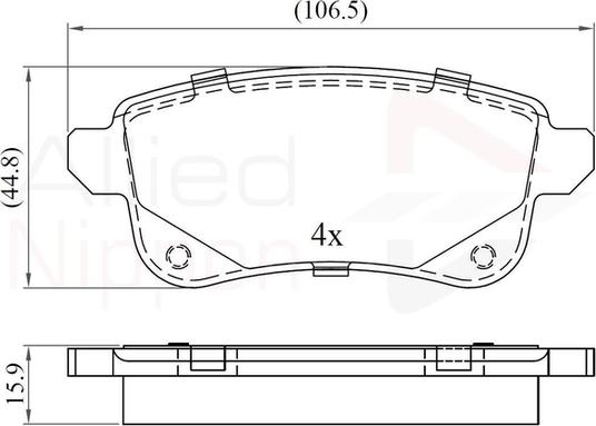 Comline ADB06124 - Kit pastiglie freno, Freno a disco autozon.pro