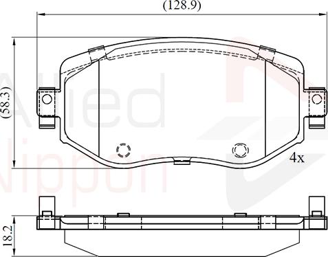 Comline ADB06125 - Kit pastiglie freno, Freno a disco autozon.pro