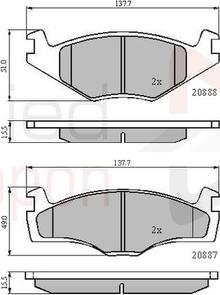 Comline ADB0148 - Kit pastiglie freno, Freno a disco autozon.pro