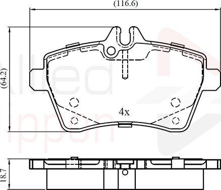 Comline ADB01592 - Kit pastiglie freno, Freno a disco autozon.pro