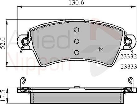 Comline ADB01549 - Kit pastiglie freno, Freno a disco autozon.pro