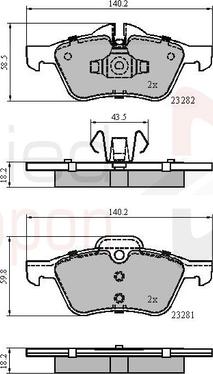 Comline ADB01548 - Kit pastiglie freno, Freno a disco autozon.pro