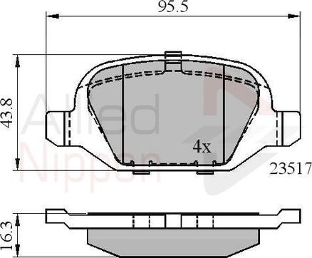 Comline ADB01559 - Kit pastiglie freno, Freno a disco autozon.pro