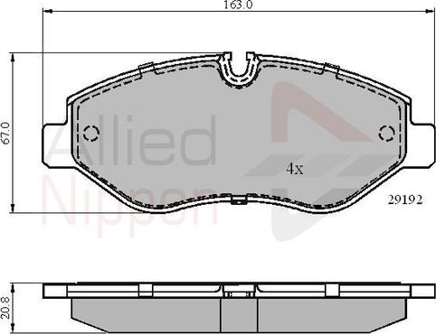 Comline ADB01555 - Kit pastiglie freno, Freno a disco autozon.pro