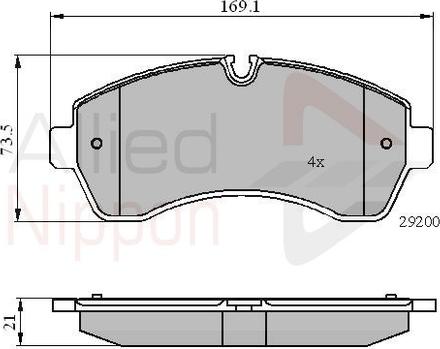 Comline ADB01569 - Kit pastiglie freno, Freno a disco autozon.pro