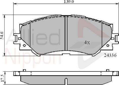 Comline ADB01515 - Kit pastiglie freno, Freno a disco autozon.pro