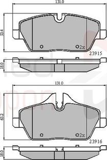 Comline ADB01531 - Kit pastiglie freno, Freno a disco autozon.pro