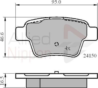 Comline ADB01658 - Kit pastiglie freno, Freno a disco autozon.pro