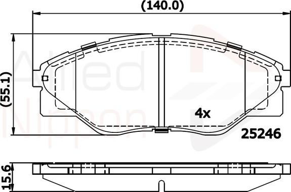 Comline ADB01660 - Kit pastiglie freno, Freno a disco autozon.pro