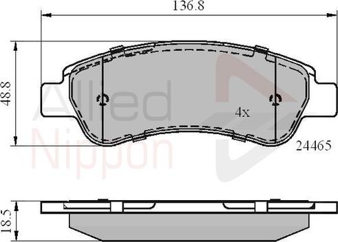 Comline ADB01604 - Kit pastiglie freno, Freno a disco autozon.pro