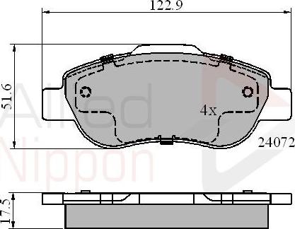 Comline ADB01600 - Kit pastiglie freno, Freno a disco autozon.pro