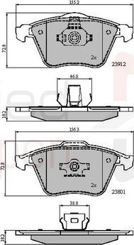 Comline ADB01607 - Kit pastiglie freno, Freno a disco autozon.pro