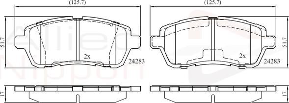 Comline ADB01618 - Kit pastiglie freno, Freno a disco autozon.pro