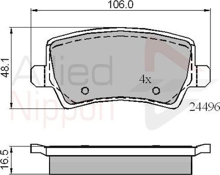 Comline ADB01613 - Kit pastiglie freno, Freno a disco autozon.pro