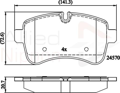 Comline ADB01617 - Kit pastiglie freno, Freno a disco autozon.pro