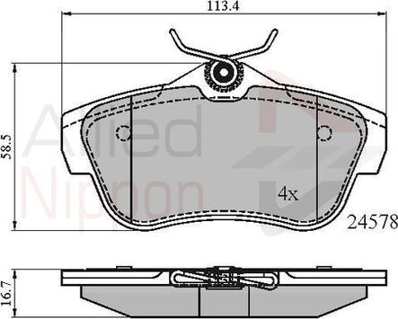 Comline ADB01622 - Kit pastiglie freno, Freno a disco autozon.pro